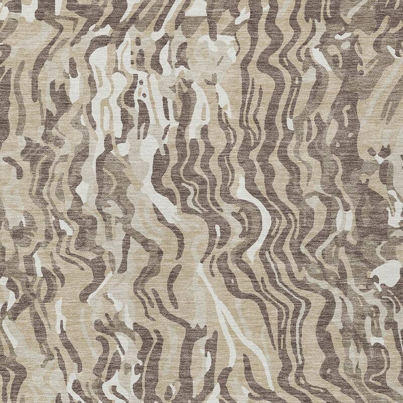 HomeRoots Abstract Transitional Rectangle Outdoor Rug