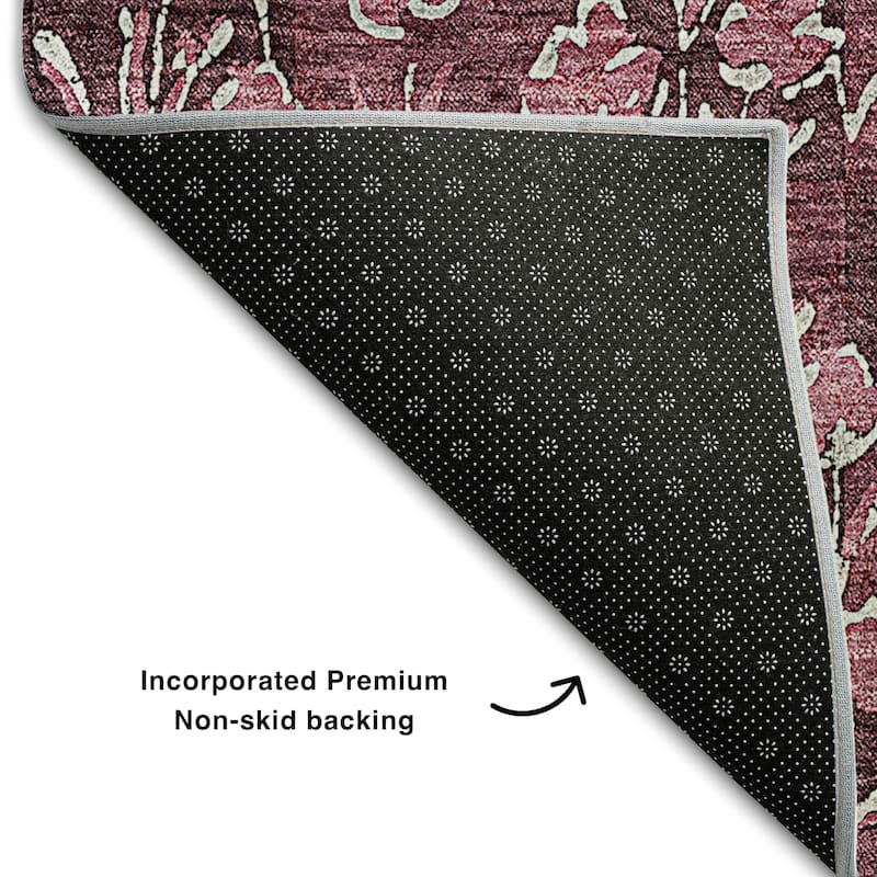 Premium Washable Super Soft Floral Contemporary Mayfield Rug