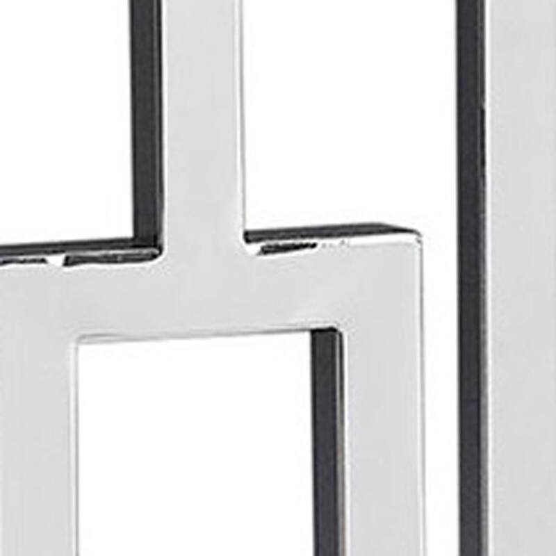 HomeRoots 47" White Floor Shelf Console Table With Storage - 47.25 in. x 31.75 in. x 12.00 in.