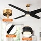 preview thumbnail 12 of 19, 60-in Black Modern ABS 4-Blade Energy Saving DC Motor LED Ceiling Fan with Light and Remote