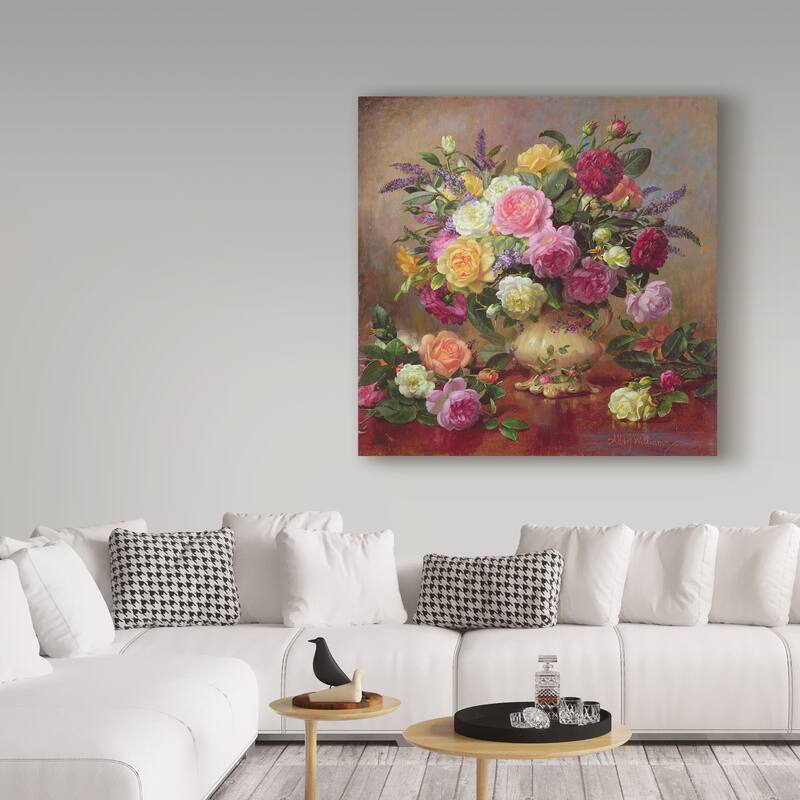 Albert Williams 'Roses from a Victorian Garden' Canvas Art
