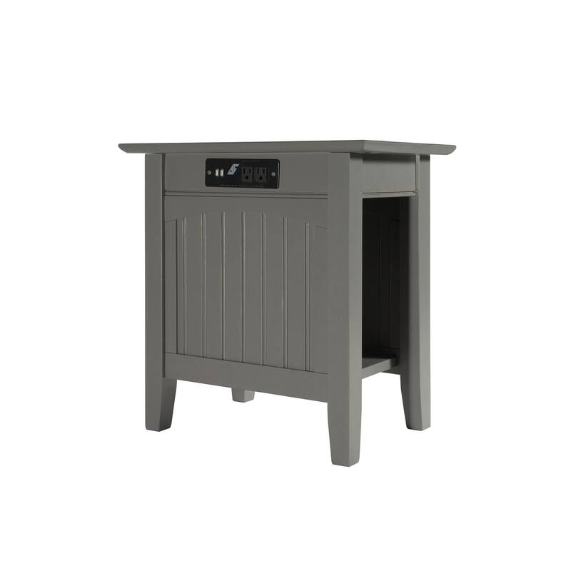AFI Nantucket Chair Side Table with Built-in Charger