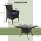 preview thumbnail 21 of 52, Kullavik Outdoor Dining Set, Rattan Patio Furniture Dining Table & Chairs