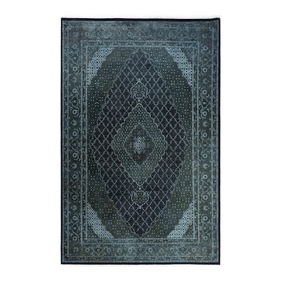 Fine Vibrance One-of-a-Kind Hand-Knotted Area Rug - Brown, 6' 6" x 10' 0" - 6' 6" x 10' 0"