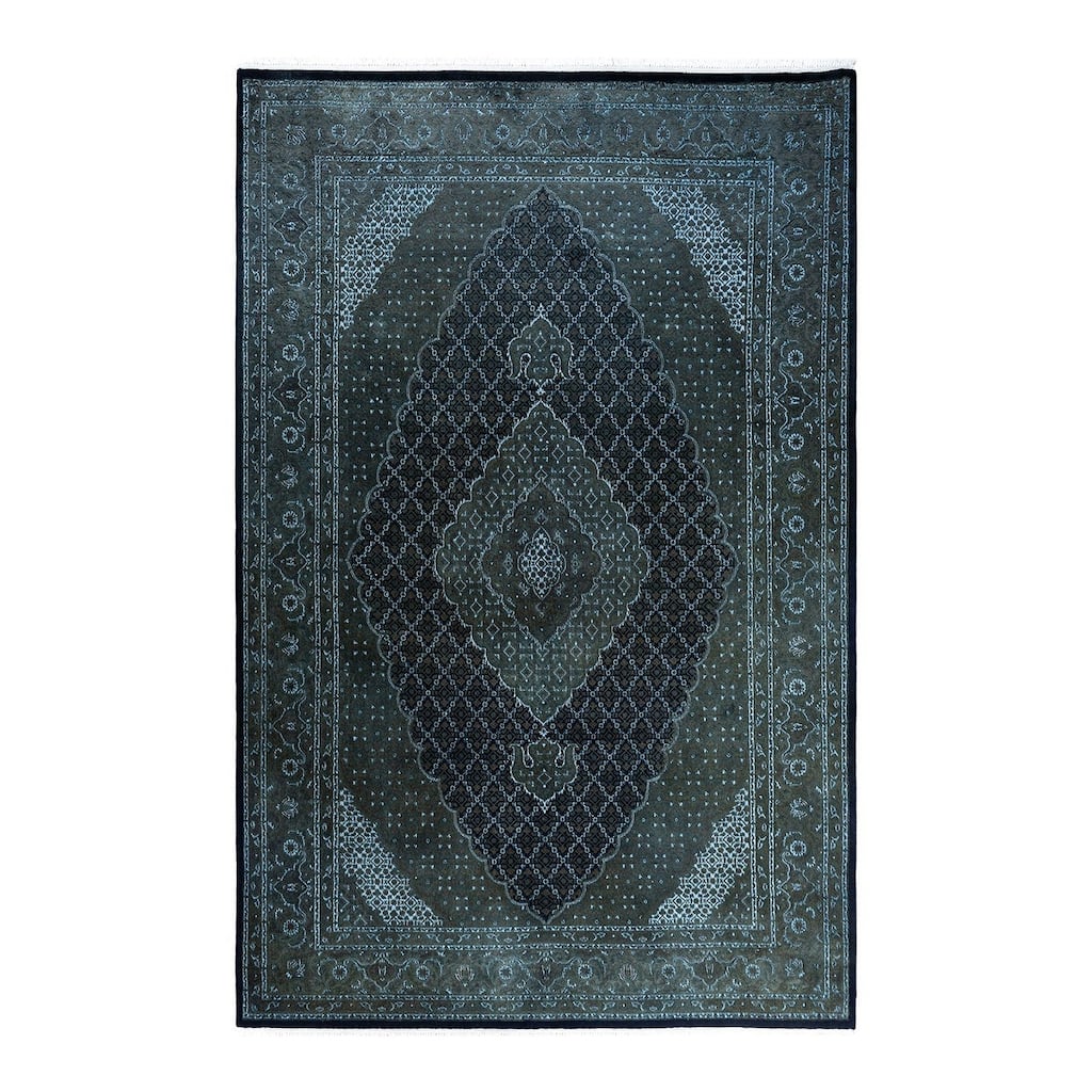 Fine Vibrance One-of-a-Kind Hand-Knotted Area Rug - Brown, 6' 6" x 10' 0" - 6' 6" x 10' 0"
