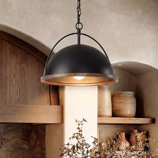 13" Metal Pendant, 1-Light Industrial Pendant Lights With Adjustable Height