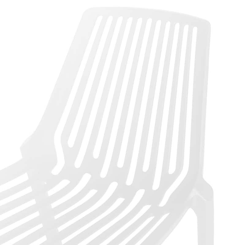LeisureMod Acken Mid-Century Modern Plastic Dining Chair, Set of 4 - 30.7"