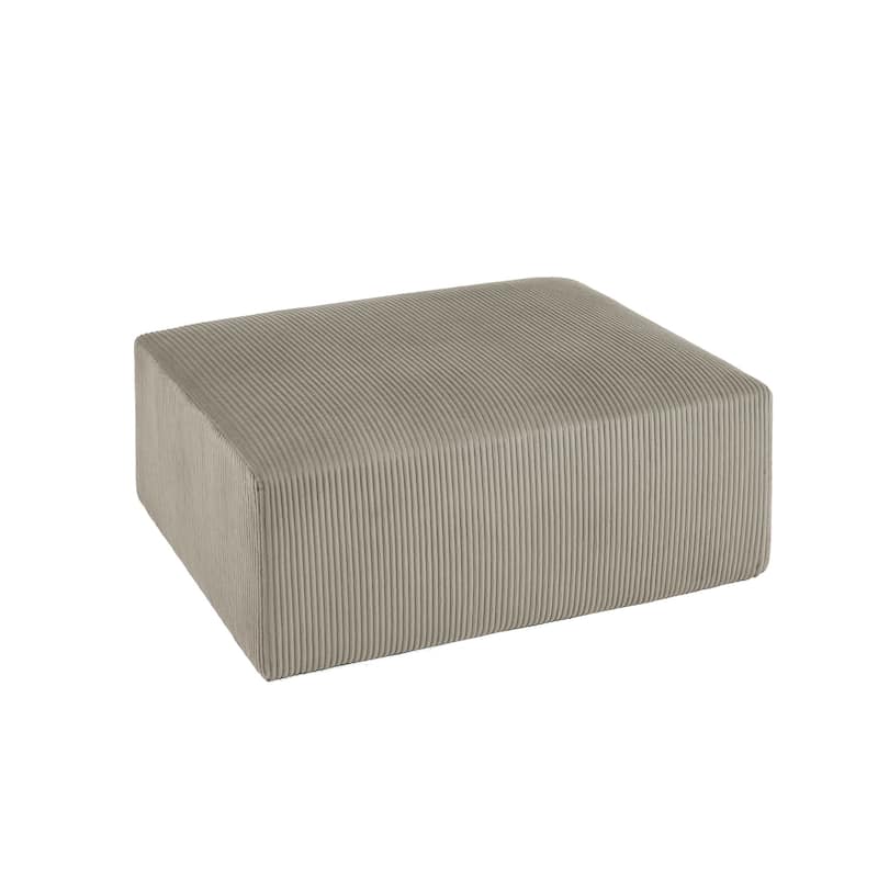 40"W Oversized No Assembly Corduroy Rectangle Ottoman
