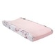 preview thumbnail 1 of 1, Lambs & Ivy Signature Botanical Baby Pink/Gray Floral Minky Changing Pad Cover