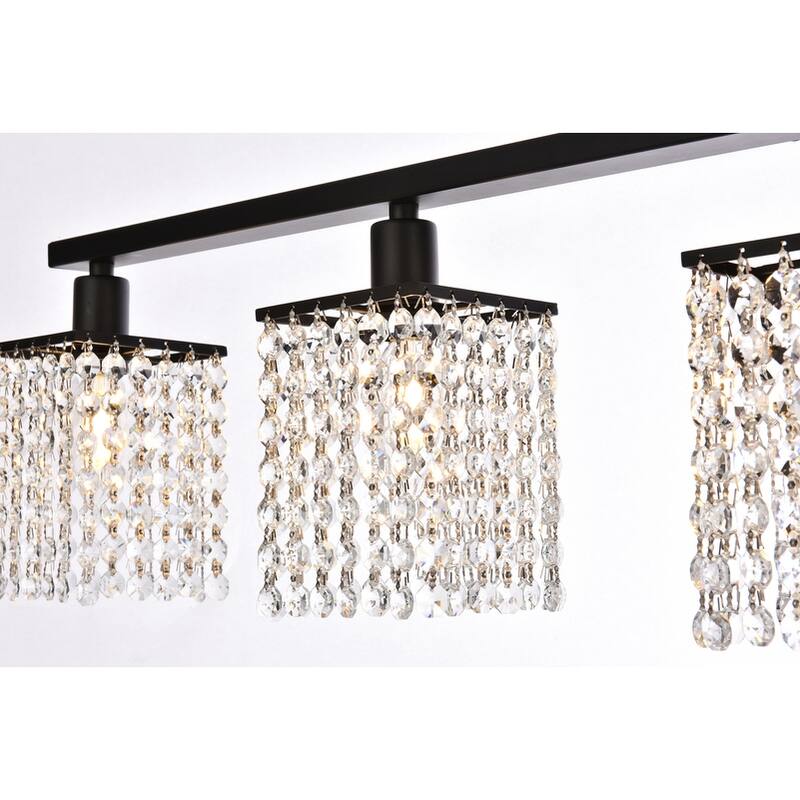Phoenix 5 Light Bath Sconce with Clear Crystals