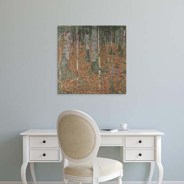 Easy Art Prints Gustav Klimt's 'Birch Forest' Premium Canvas Art