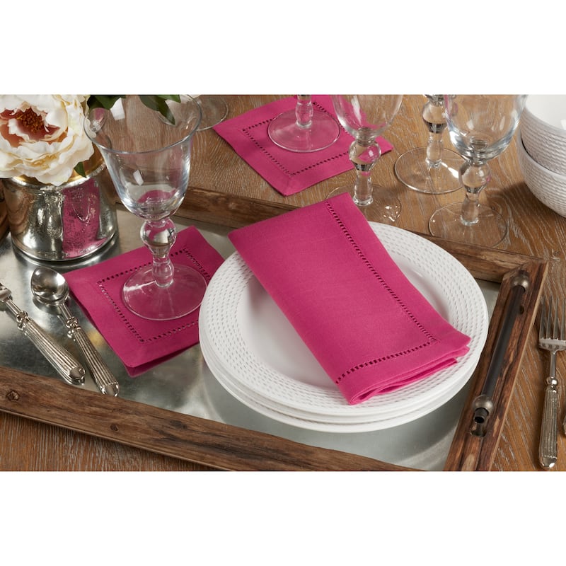 Classic Hemstitch Border Dinner Napkin (Set of 12)