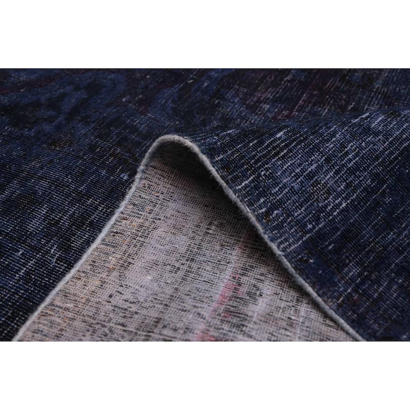 ECARPETGALLERY Hand-knotted Color Transition Dark Navy Wool Rug - 9'10 x 12'4