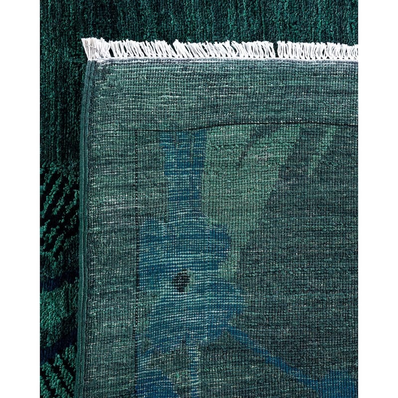 Contemporary Overdyed Wool Hand Knotted Area Rug - 9' 2" x 11' 10"