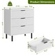 preview thumbnail 15 of 33, 3/5/6 Drawer Fluted Dresser for Bedroom, Modern Wide Chest of Drawers with Metal Legs