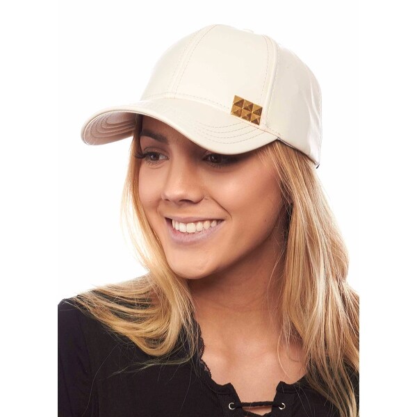 pleather baseball hat