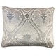 Rodeo Home Shine Elegant Damask Velvet Lumbar Pillow Cover and Insert ...