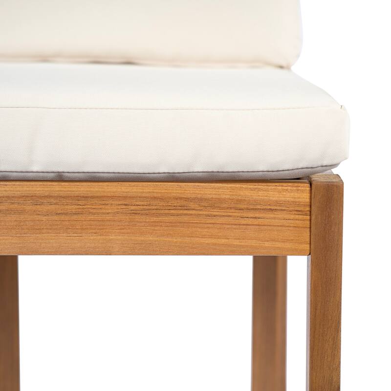 Christopher Knight Home - 5-Piece Outdoor Acacia Wood Dining Set with Sculpted Back Chairs & Slat Round Table