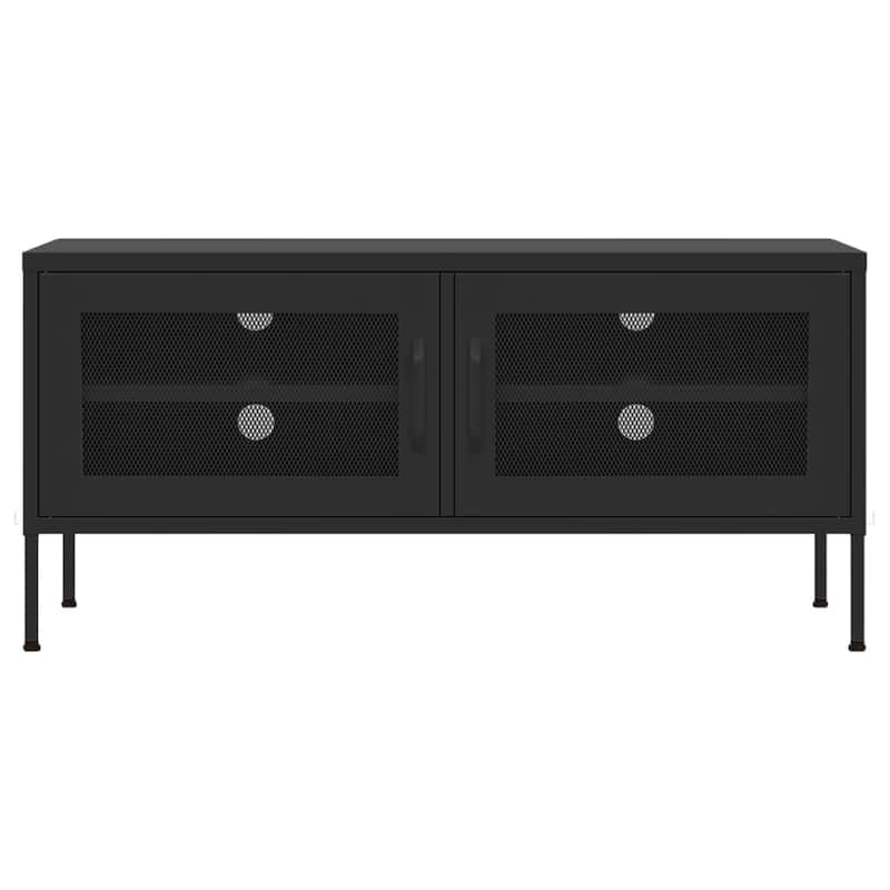 vidaXL TV Stand TV Unit Sideboard Home TV Console Media Unit Cupboard Steel - 41.3" x 13.8" x 19.7"