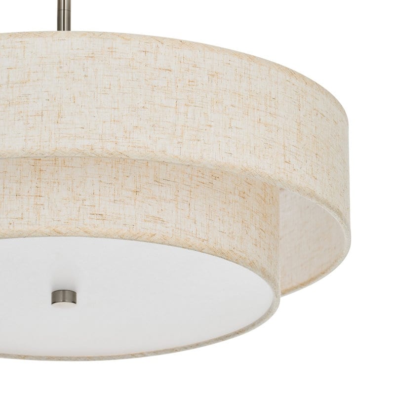 CO-Z 18 in 4-Light Fabric Semi Flush Mount Ceiling Light - 18"