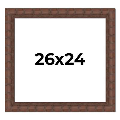 26x24 Frame Pewter Solid Wood Picture Frame Width 1.625 Inches | Interior Frame Depth 0.6875 Inches