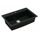 preview thumbnail 16 of 52, Karran Top Mount 33 in. Large Single Bowl Quartz Workstation Kitchen Sink