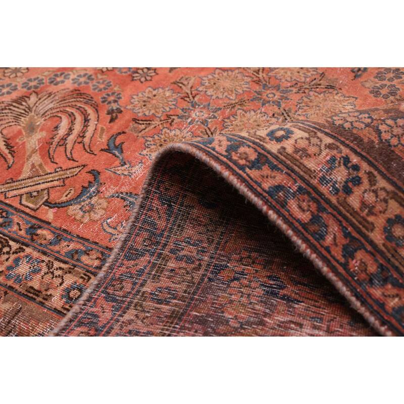 ECARPETGALLERY Hand-knotted Antalya Vintage Dark Copper Wool Rug - 8'5 x 13'0