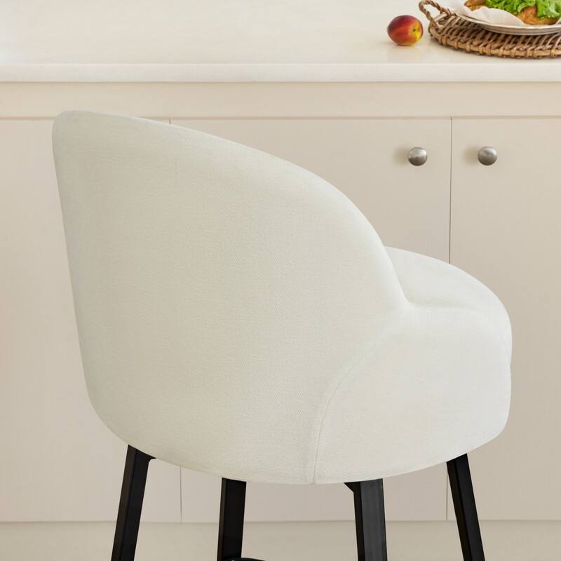Spruce & Spring Amari Swivel Upholstered Counter Bar Stool with Thickened Cushion
