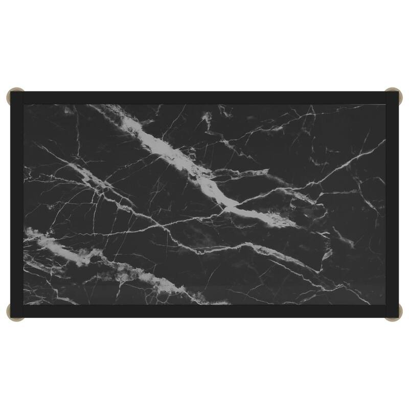 vidaXL Console Table Black 23.6"x13.8"x29.5" Tempered Glass - 23.6" x 13.8" x 29.5"