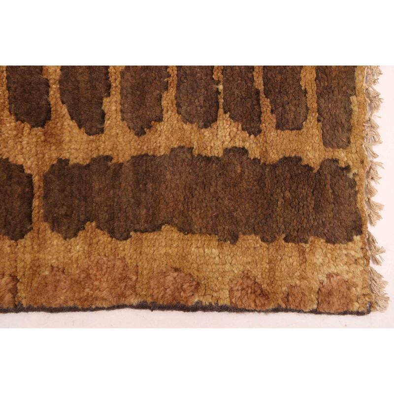 ECARPETGALLERY Hand-knotted Tangier Brown Wool Rug - 8'1 x 9'7