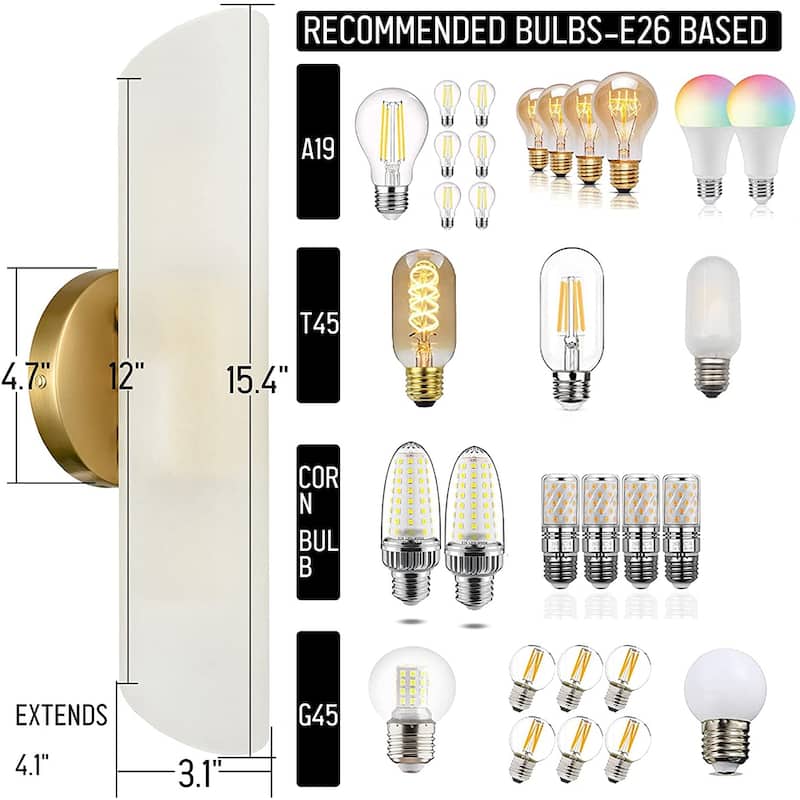 Syracuse Modern Brass 2-Light Cylinder Sconce Lighting Set of 2