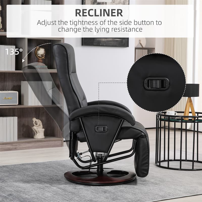 PU Recliner with Footrest