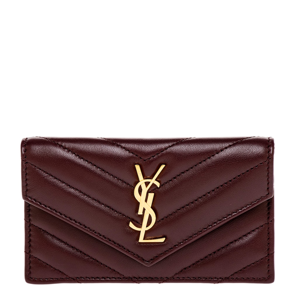 Saint Laurent Fragments Flap Cardcase in Leather