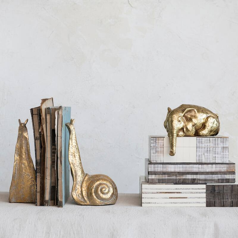 Cast Iron Snail Bookends