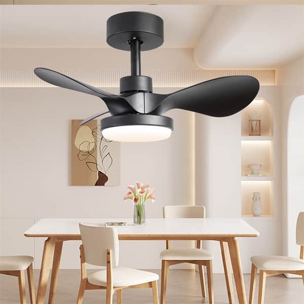 13" Flush Mount Reversible Ceiling Fan With Lighting And Remote Control