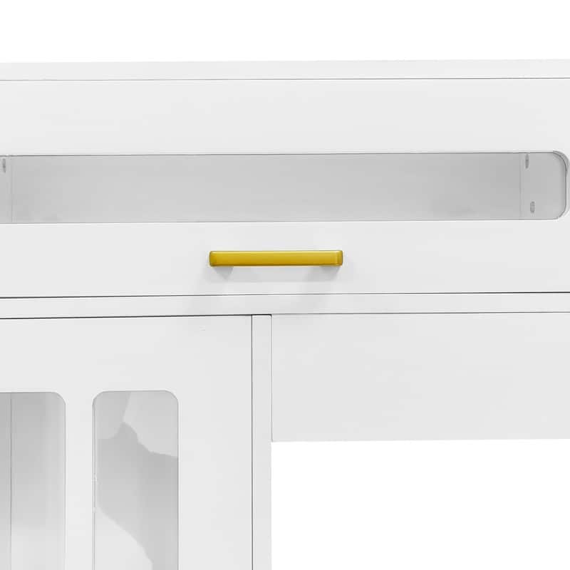 98.4" Wall Unit Entertainment Center with Bookshelves for TVs up to 80", Modern TV Stand Media Console with Cabinets
