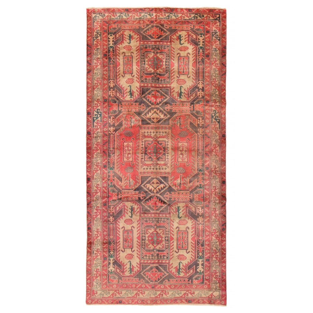 ECARPETGALLERY Hand-knotted Konya Anatolian Light Red Wool Rug - 4' 8" x 10'