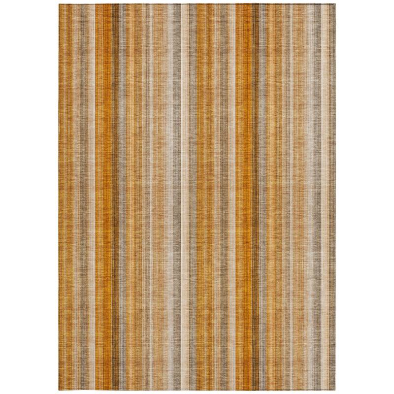 Alsito Stripe Weather Resistant Timeless Fusion Outdoor Rug