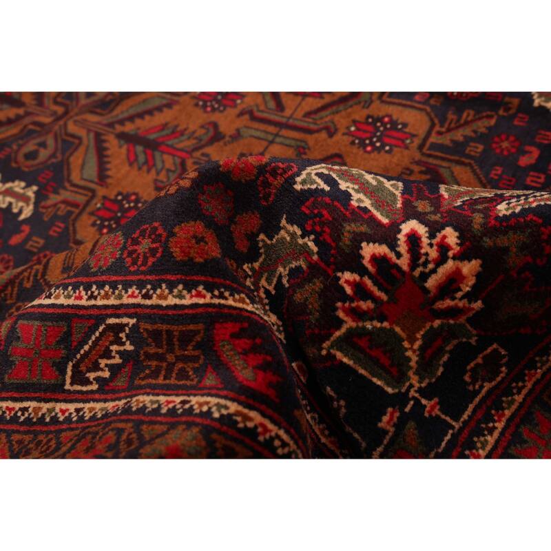 ECARPETGALLERY Hand-knotted Teimani Dark Navy Wool Rug - 4'3 x 7'10