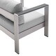 preview thumbnail 10 of 21, Shore Sunbrella Outdoor Patio Aluminum 9 Piece Sectional Sofa Set