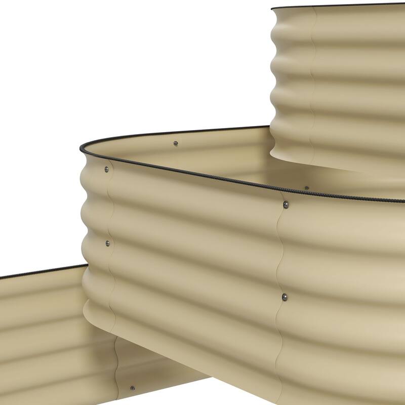 Outdoor Modular Raised Garden Bed with Bottomless Design Safety Edging