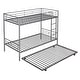 preview thumbnail 51 of 56, Artsy Twin-Over-Twin Metal Bunk Bed With Trundle, Separate into 2 Twin Beds, Ultimate Space Saver, No Box Spring needed