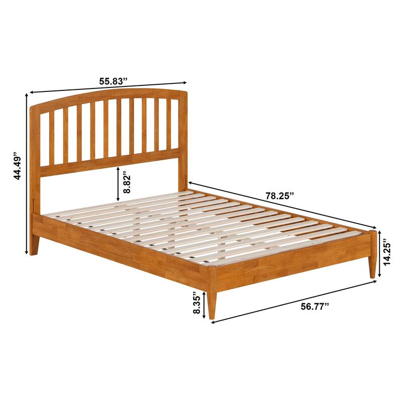 Low Profile Platform Bed - Solid Wood Bed Frame - Modern Minimalist Design - Full, Queen, Twin Sizes