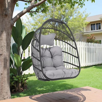 FINCATI Outdoor Luxury Comfy Egg Chair Without Stand, 350 lbs Indoor Egg Chair with No Stand, Extra Large Egg Swing Chair