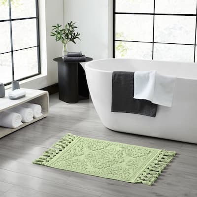 Jean Pierre Ricardo Cotton Fringe Bath Rug