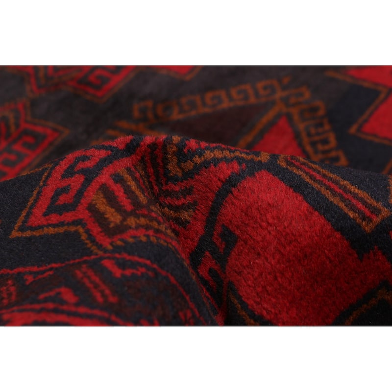 Teimani Red Rug 3'10" x 6'7" - 3'10 x 6'7