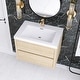 preview thumbnail 42 of 191, Wood Wall-Mounted Bathroom Vanity with Sink and Soft Close Drawers