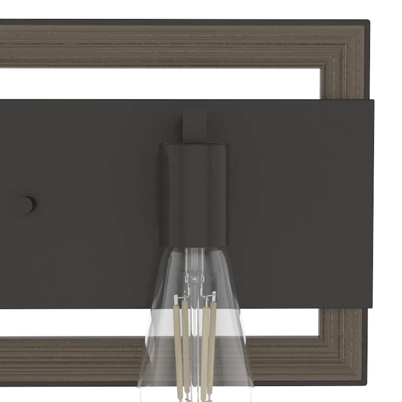 Hunter Woodburn Vanity Wall Light - Modern Farmhouse, Transitional, Rustic - Damp Rated!