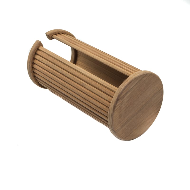 Teak Toilet Paper Rack - 6-1/4" Dia. x 12" H