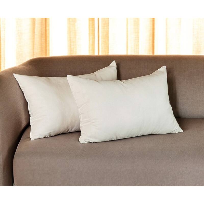 HomeRoots Set of Two 12" X 20" White Lumbar Throw Pillow Covers